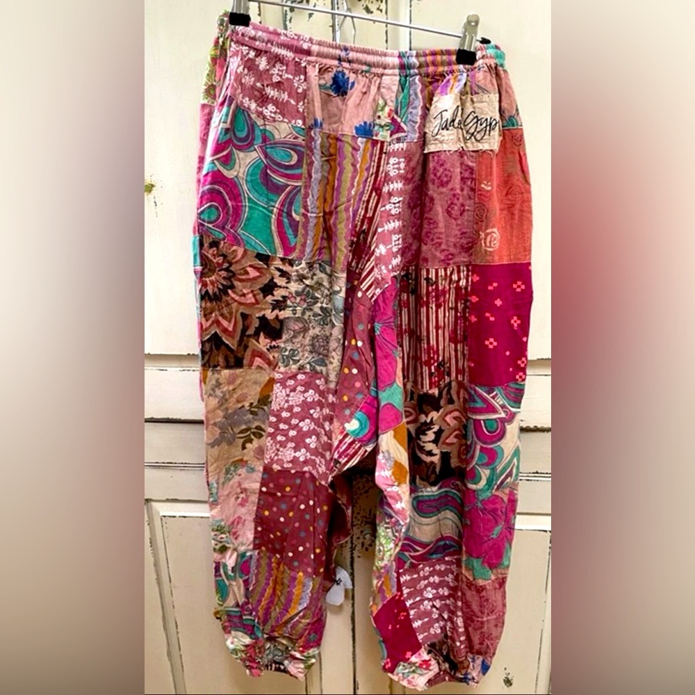 Jaded Gypsy Colorful Patchwork Joggers, size S/M